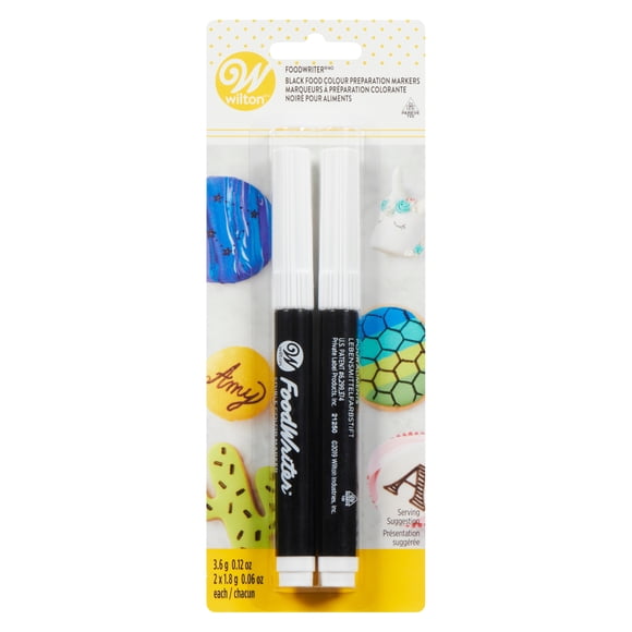 WILTON MARQUEURS À PRÉPARATION COLORANTE NOIRE POUR ALIMENTS 2 UNITÉS