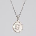 thumbnail image 1 of Colliers, Collier Lettre Coquille Mignonne pour Filles, Pendentifs Pièce pour Filles en Acier Inoxydable Colliers Initiale pour Femmes Bijoux Rond, 1 of 7