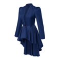 thumbnail image 4 of Robe Gothique à Manches Longues pour Femmes Lolita Robe Gothique Noire Queue-de-Pie à Manches Longues Veste Rétro pour Robe Gothique Noire pour Femmes Robe Gothique Noire Grande Taille et Spectacles, 4 of 7