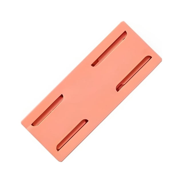 Ruiboury ABS Power Socket Holder Replacement Solid Color Punch-free Self-adhesive Office Living Room Bedroom Fixer Rack Sticker Orange