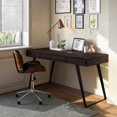 thumbnail image 2 of Allora 54" Solid Wood Modern Computer Desk in Hickory Brown, 2 of 9