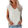 thumbnail image 1 of XZNGL Womens Tank Tops Loose Fit Womens Sleeveless Tank Tops V Neck Solid Color Casual Shirts Loose Fit Basic Blouse Womens V Neck Tops Womens Shirts Casual Loose Tank Tops Womens Tops Casual, 1 of 5