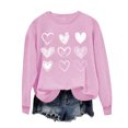 thumbnail image 2 of Yuyuzo Chandails en Molleton pour Femmes Décontractés Saint-Valentin Manches Longues Col Rond Ample Ajusté Mince Chandail Tops, 2 of 5
