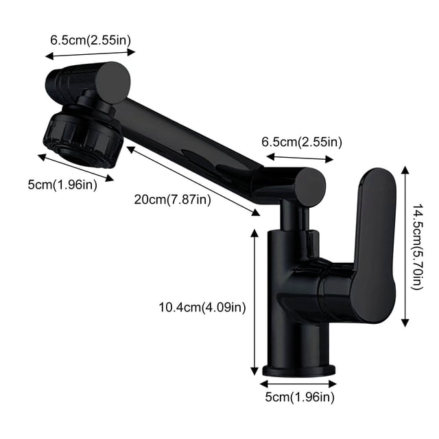 JJKBVCLO Kitchen Faucet Faucet Hot And Cold Water 360° Rotating Faucet Nozzle 2 Kinds Of Water Mode Bathroom Faucets