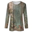 thumbnail image 4 of SNKSDGM Hauts Courts à Manches Longues pour Femmes Hauts d'Entraînement à Manches Longues pour Femmes Grande Taille T-Shirt à Col Rond Imprimé Décontracté Mode pour Femmes à Manches Longues G, 4 of 5