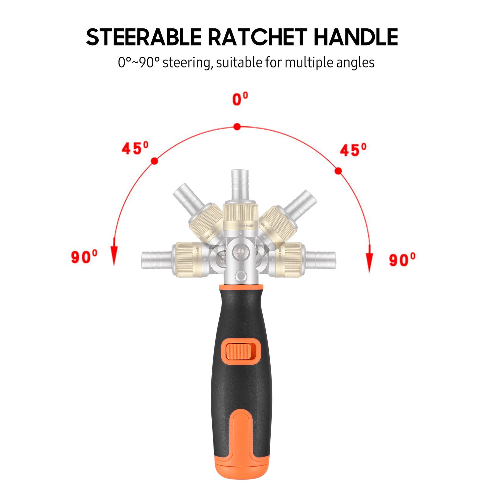 yeacher Two-way Ratchet Screwdriver 10-in-1 Multi-bit Ratchet Screw Drivers Set 6.23mm Adjustable Nut Driver Tool