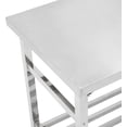 thumbnail image 4 of Table à Manger Pliable en Acier Inoxydable - Poste de Travail Robuste à Deux Niveaux avec Tablette Inférieure Ajustable - Roulettes Verrouillables - Charge de 920 Lb - pour Cuisine, Restaurant, Garage, Extérieur, 4 of 8