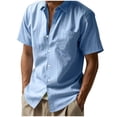 thumbnail image 1 of Maplenight T-Shirts en Coton pour Hommes à Col Rond, Chemises d'Été Décontractées à Manches Courtes, T-Shirts Légers, 1 of 8