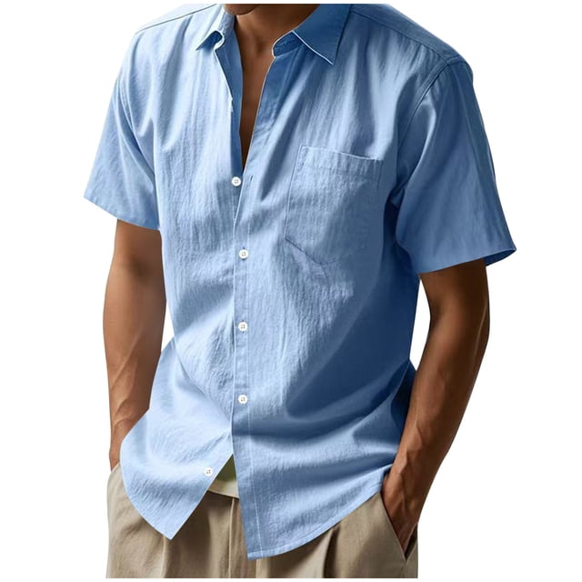 Maplenight T-Shirts en Coton pour Hommes à Col Rond, Chemises d'Été Décontractées à Manches Courtes, T-Shirts Légers