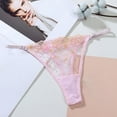 thumbnail image 2 of Ketyyh-chn99 Culotte Bikini Échancrée en Coton Extensible pour Femmes, Grande Taille pour Femmes, String Séduisant en Maille Brodée pour Femmes, pour L, Rose, 2 of 3