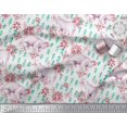 thumbnail image 2 of Soimoi Moss Georgette Fabric Snowflake & Polar Bear Animal Print Fabric by The Yard 42 Inch Wide, 2 of 5