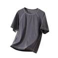 thumbnail image 2 of hengsof T-Shirt de Sport d'Été pour Filles en Soie Glacée Confortable et Respirant à Manches Courtes Col Rond Haut Évacuant l'Humidité T-Shirt de Sport, 2 of 5