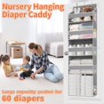 thumbnail image 3 of PC Over the Door Diaper Organizer with Large Capacity Caddy Bins & Mesh Side Pockets Baby Stuff Hanging Caddy Storage and Newborn Essentials Closet Organizer for Nursery B, 3 of 8