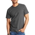 thumbnail image 1 of Hanes Mens Beefy-T Classic Crewneck Cotton Tee, L, Smoke Gray, 1 of 5