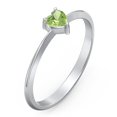 thumbnail image 3 of Heart Birthstone Ring - Peridot (August), 3 of 6