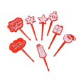 thumbnail image 1 of veasfak 8x Christmas Food Picks Set Cute Creative Cake Forks for Dessert Cheese Cake Red, 1 of 9