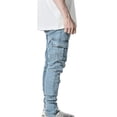 thumbnail image 4 of LSLJS Men's Side Pocket Trousers With Zipper Placket Skinny Jeans, 4 of 6