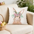 thumbnail image 4 of Fasiaou Colorful Easter Rabbit Print Pillow Cases for Decorative Couch Cushions and Seasonal Home Living Room Updates,D, 4 of 6