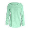 thumbnail image 3 of Pulls pour Femmes Blouse Ample Blouse Lghitweight Comfortable Tops Automne Hiver Manches Longues Tops Décontractés Col Rond Pull Tops Tops Noirs S, 3 of 4