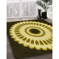 thumbnail image 3 of Ahgly Company Tapis d'Intérieur Lavables en Machine Rectangle Transitionnel Jaune Vif, 8' x 12', 3 of 7