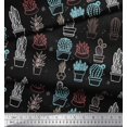 thumbnail image 3 of Soimoi Silk Fabric Dot & Cactus Tree Print Sewing Fabric Yard 42 Inch Wide, 3 of 3