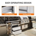 thumbnail image 3 of Armoire de Rangement de Cuisine Extérieure en Acier Inoxydable Résistante aux Intempéries avec Tiroir Rabattable, 2 Tiroirs Coulissants et Porte-Essuie-Tout – Tiroirs d'Accès Durables pour Îlot de BBQ, Station de Gril de Patio, 3 of 6