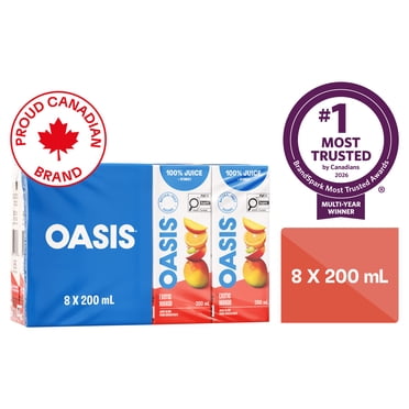 Oasis Exotic Mango Fruit Juice Boxes 8 x 200 ml