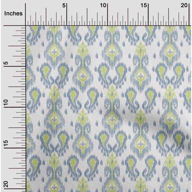 oneOone Cotton Flex Fabric Paisley Ikat Print Fabric BTY 40 Inch Wide