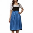 thumbnail image 1 of GDREDA Oktoberfest Bavarois Tablier Mi-Long Classique Uni pour Femme avec Liens pour Robe de Fête pour Rassemblements Festifs, 1 of 8