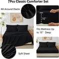 thumbnail image 4 of Sleepdown Ensemble de Lit Grand 7 Pcs, Ensemble de Literie Noir avec Couette Grand, 4 of 7