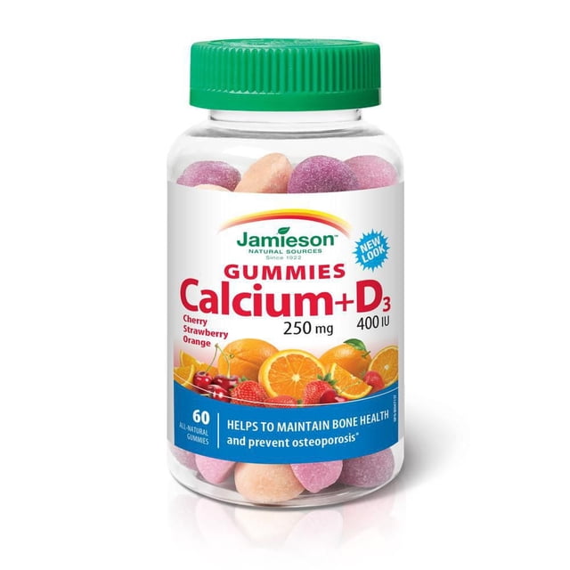 Jamieson gummies calcium avec vitamine D3, 60 gummies