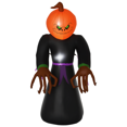 thumbnail image 1 of 6.9ft Halloween Inflatable Pumpkin Reaper Ghost Outdoor Decorations Yard, 1 of 10