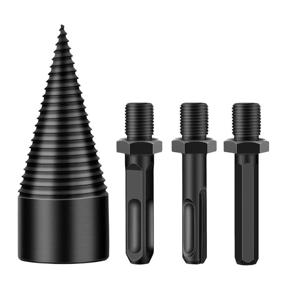 Firewood Drill Bit Wood Splitter 42mm Wood Drill Firewood Splitting Drill Bit Wood Splitter, Wood Splitter Drill Bits,Heavy Duty Drill Screw For Hand Drill Stick-hex++Round Log Splitter Drill Bit