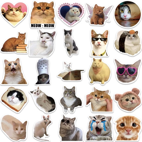 Hearth & Gear Cute Cat Stickers For Decorating Luggage Guitar And Notebooks Girl Stickers for Kids Small Stickers for Kids Kid Stickers Stand 20 Inches Wide Alt Stickers Water Bottle Decals Reseller