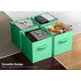 thumbnail image 3 of Sorbus Fabric Storage Bins 11" Foldable Cubes With Handles For Pantry, Cubbies, Toy And Closet Shelving Organization - 8Pk, 3 of 7