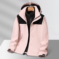 thumbnail image 2 of Sentmoon Two Piece Sets Waterproof Jackets for Men and Tops Solid Color Long Sleeve Hooded Neck Men Coat Oversized Zipper Windbreaker Clothes for Men with Pockets Fall and Winter for Commuting, 2 of 9