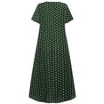 thumbnail image 4 of Fridja Robes Maxi à Manches Courtes Amples pour Femmes Grande Taille avec Poches et Imprimé à Pois, 4 of 6