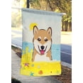 thumbnail image 2 of Carolines Treasures BB2093CHF Shiba Inu Summer Beach Canvas House Flag, 2 of 4