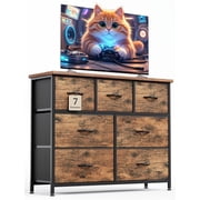 Dresser for Bedroom with 9 Drawers, Chest of Drawers with Wooden Top, Tall Dressers Bedroom Clearance, Storage Drawers for Living Room Tv Stand,Closet, Entryway, White