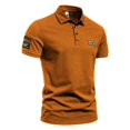 thumbnail image 2 of EGNMCR Chemise Blouse Homme à Manches Courtes Col Rabattu Unie à Boutons Hauts, 2 of 4