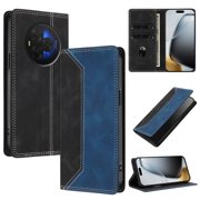 Phone Case for TCL 60 Nxtpaper Ultra FOXDOCK Premium Leather,Creative Dual-Color Cover with Card Slot,Shockproof