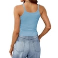 thumbnail image 4 of Timegard Womens Tank Tops Square Neck Ribbed Camis Slim Casual Workout Sleeveless Top Blouse Basic Tee, 4 of 6