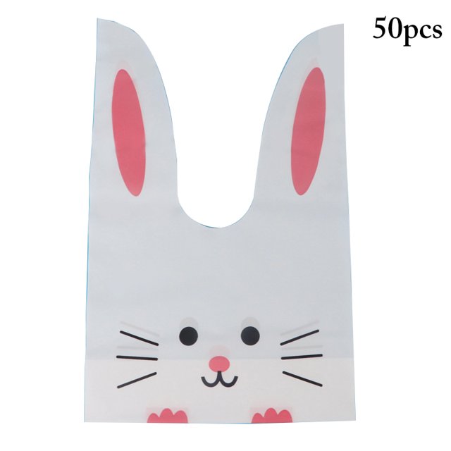 Coofit 50PCS Candy Bag Rabbit Ears Design Treat Bag Party Favor Bag for Cookies Candy