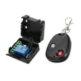 thumbnail image 1 of 12V DC Single-Channel Remote Control Switch Kit (Model: AK-RK01SY-12+AK-BF02*1) with 433MHz Superheterodyne Receiver, 100m Open Area Range, 19 Remote Capacity, and 1 Transmitter – Ideal for Access, 1 of 7