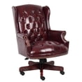 thumbnail image 1 of Pemberly Row High Back Faux Leather Tufted Executive Chair in Oxblood, 1 of 5