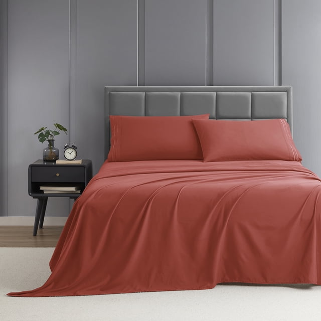 Nestl Full Sheet Set, 1800 Series Microfiber Deep Pocket 4 Piece Bed Sheet Set
