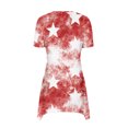 thumbnail image 5 of Hauts d'Été pour Femmes 2023 Coupe Ample Col Rond Manches Courtes T-Shirts T-Shirts Graphiques Étoiles et Rayures Blouses Décontractées et Confortables, 5 of 5