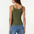 thumbnail image 4 of Yuyuzo Plus Size Tank Tops for Women Ribbed Knit Sleeveless Crop Tops Round Neck Slim Fitted Soft Base Layer Camis Tees, 4 of 5