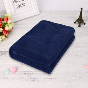 Ynlkorvg Liquidation pondérée de la couverture, 50X70Cm Mode Solid Soft Jet Enfants Couverture chaude Coral Plaid Blankets Flannel Accueil Essentiels Bleu