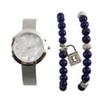 thumbnail image 1 of Ladies Silvertone Watch and Bracelet Set, 1 of 7